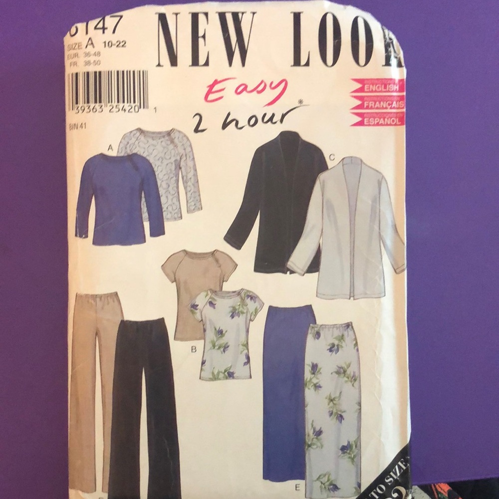 New Look 6147 Basics Sewing Pattern